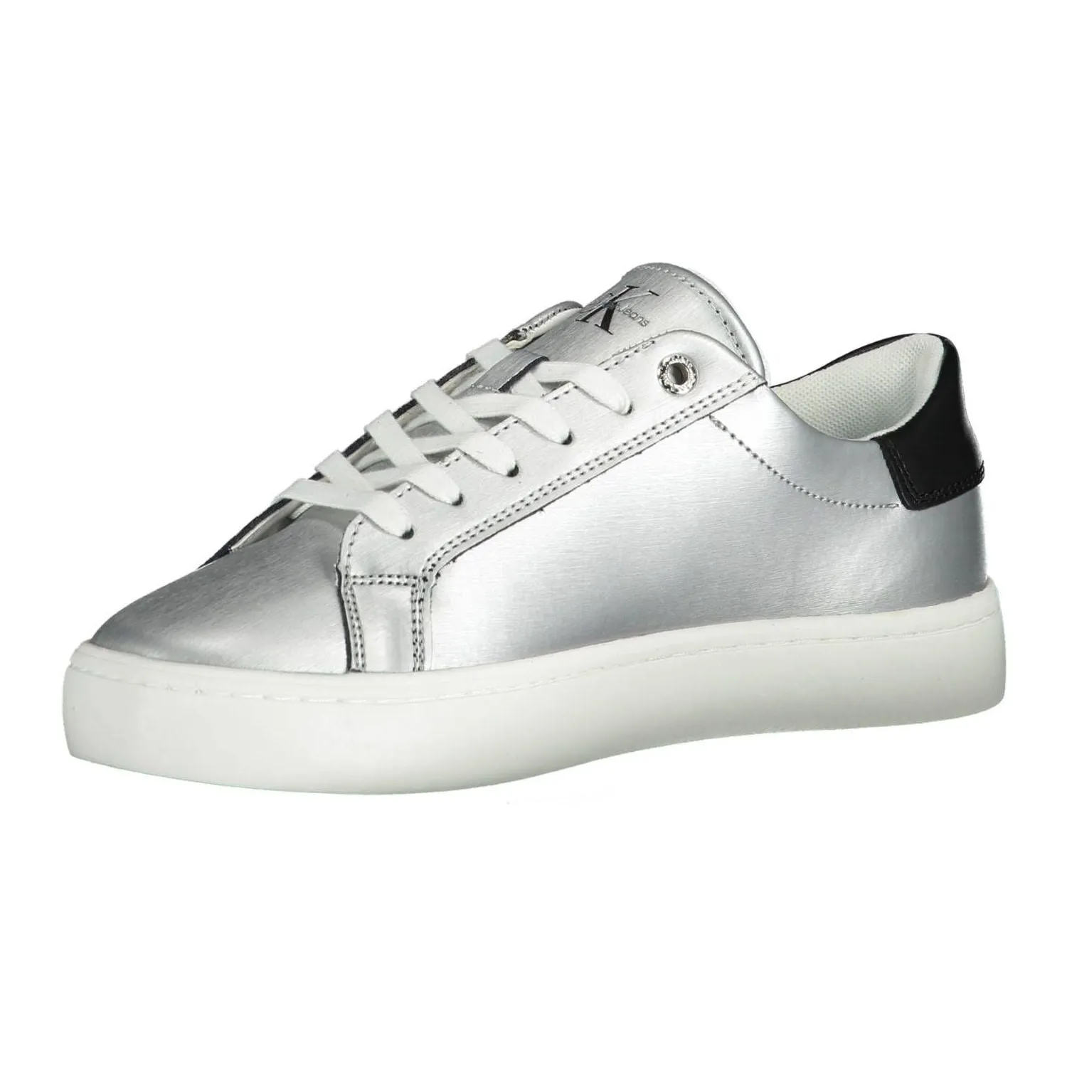 Calvin Klein Silver Cotton Women Sneaker