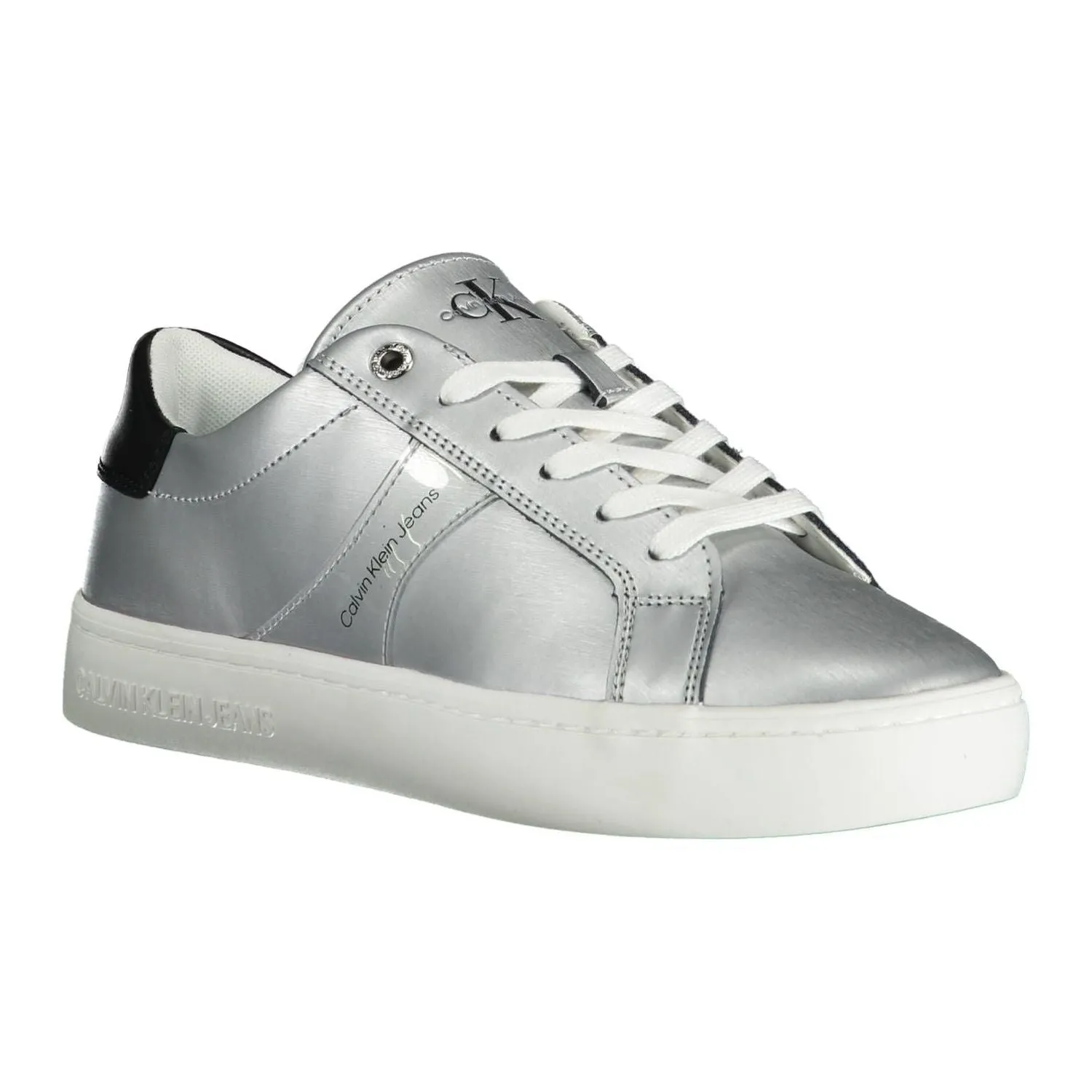 Calvin Klein Silver Cotton Women Sneaker