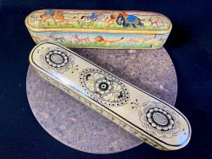 Camel Bone Pen Box - Scenes of Court Life