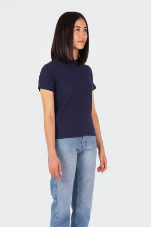 Classic Ribbed T-Shirt - navy