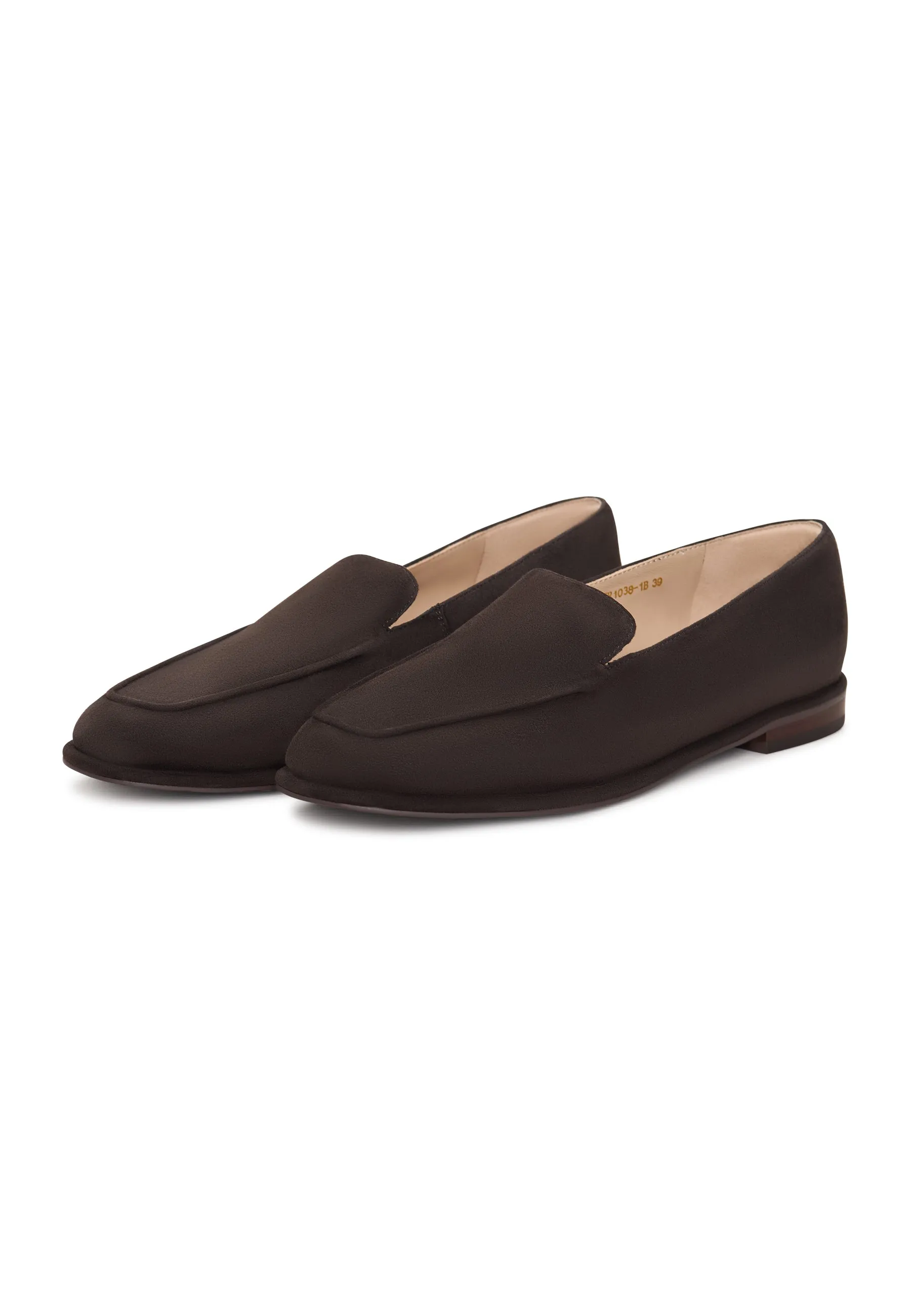 Comfort Suede Platform Loafers Clau - Brown