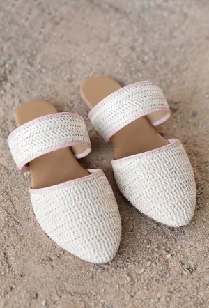 Creama Raffia Weave Mules