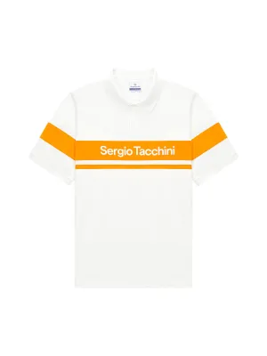 Damarindo Polo Shirt-  Off White/ Orange