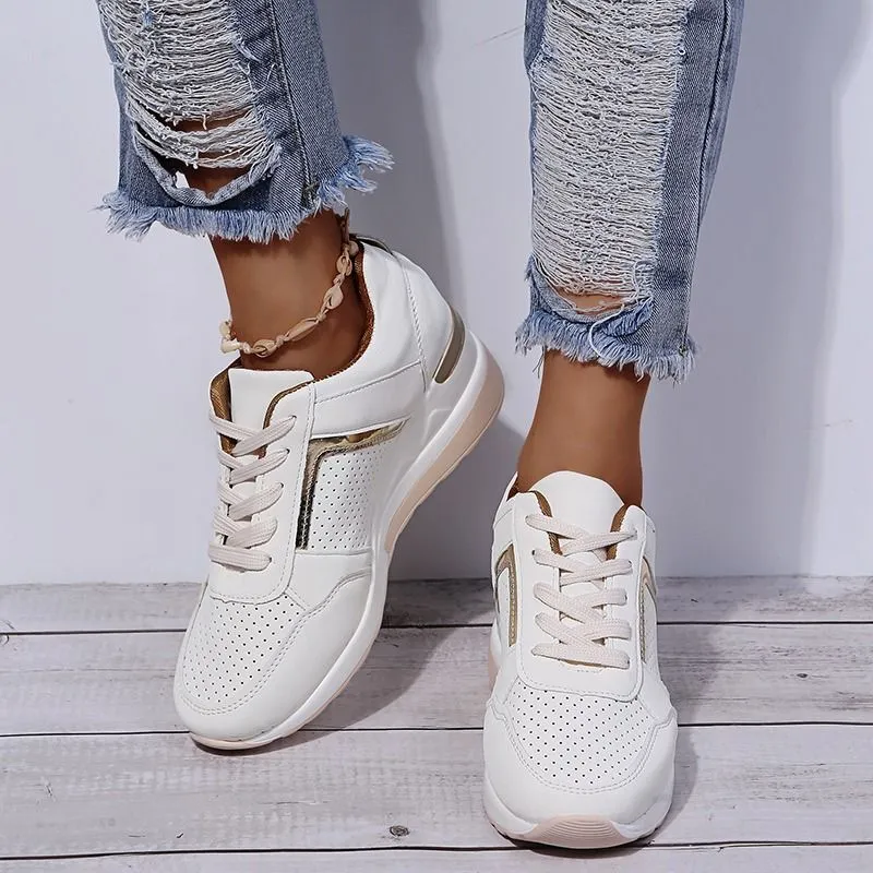 Dana Orthopedic Lace-up Wedge Women Sneakers