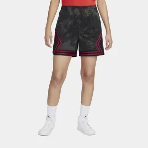 Diamond Dri-Fit Womens Shorts (Black/Red)