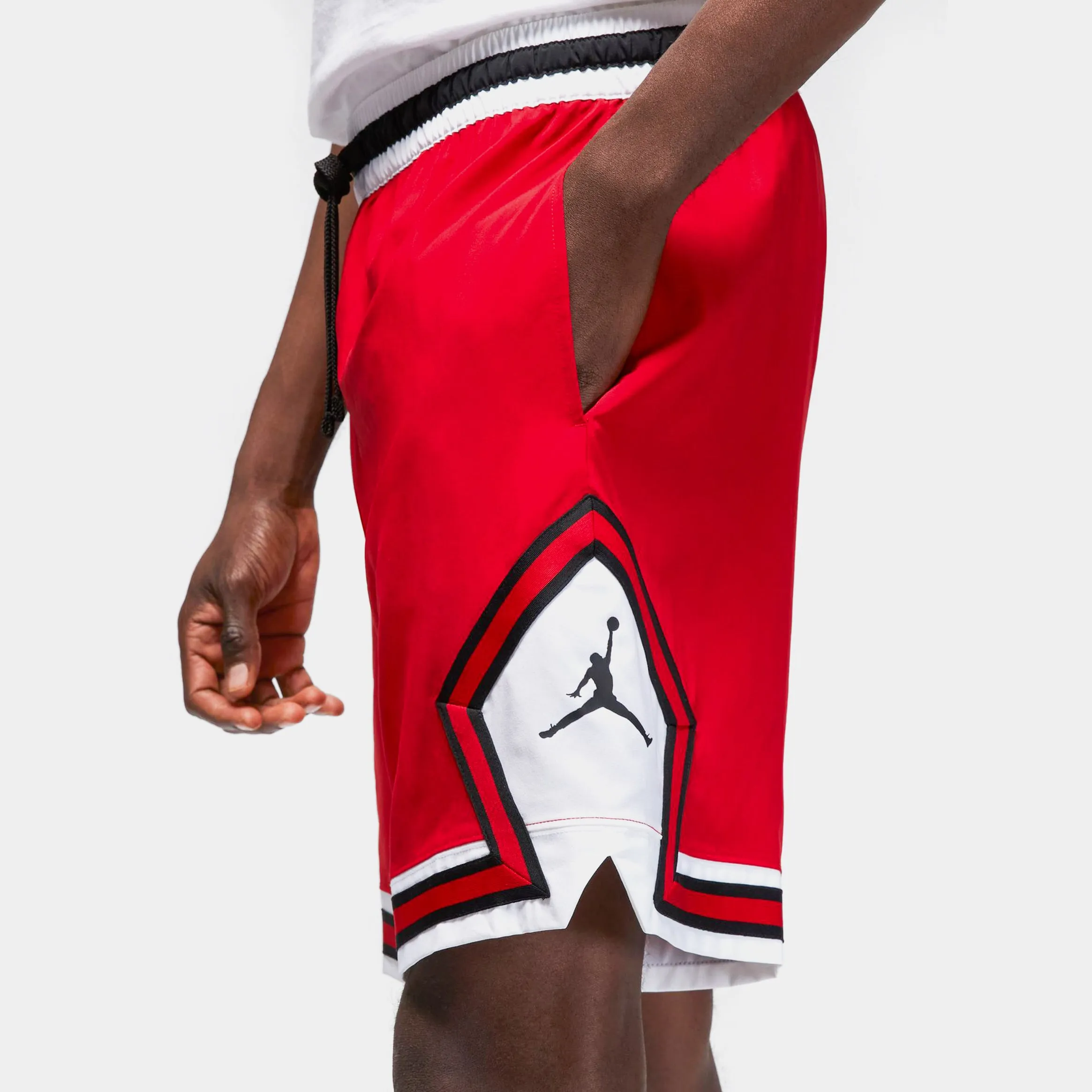 Dri Fit Diamond Woven Mens Shorts (Red/Black)