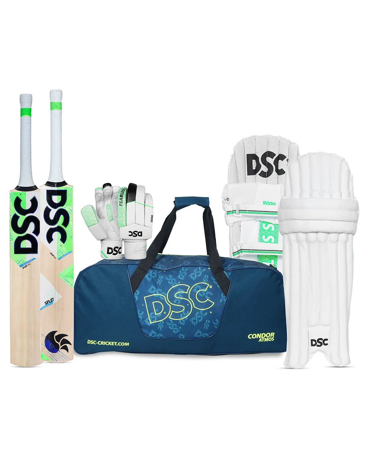 DSC Spliit Kashmir Willow Cricket Bundle Kit - Junior