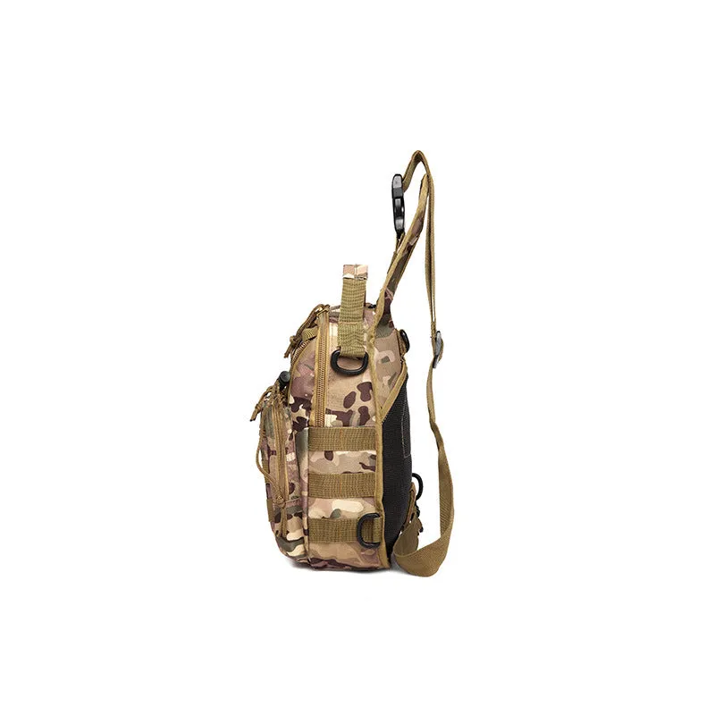 DUNNMALL Men's Tactical Small Chest Bag Field Camouflage Cycling Bag Sports Shoulder Bag Crossbody Outdoor Pouch Factory in Stock