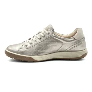 Ecco Low-Top Sneakers Leather Silver Colour For Women