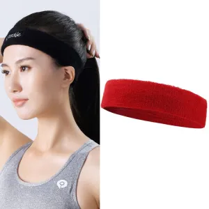 Enochle Sports Sweat-Absorbent Headband Combed Cotton Knitted Sweatband(Red)