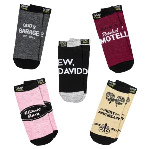 funure Fly Schitt's Creek Town Shops Ew David No Show Adult 5 PK Ankle Socks