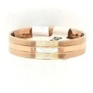 Gents Flat Rose Gold Wedding band