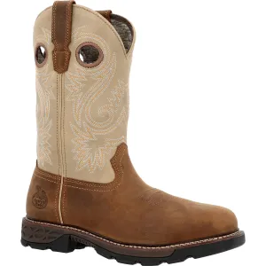 Georgia Mens CarboTec FLX 11in AT Brown/Bone Leather Work Boots