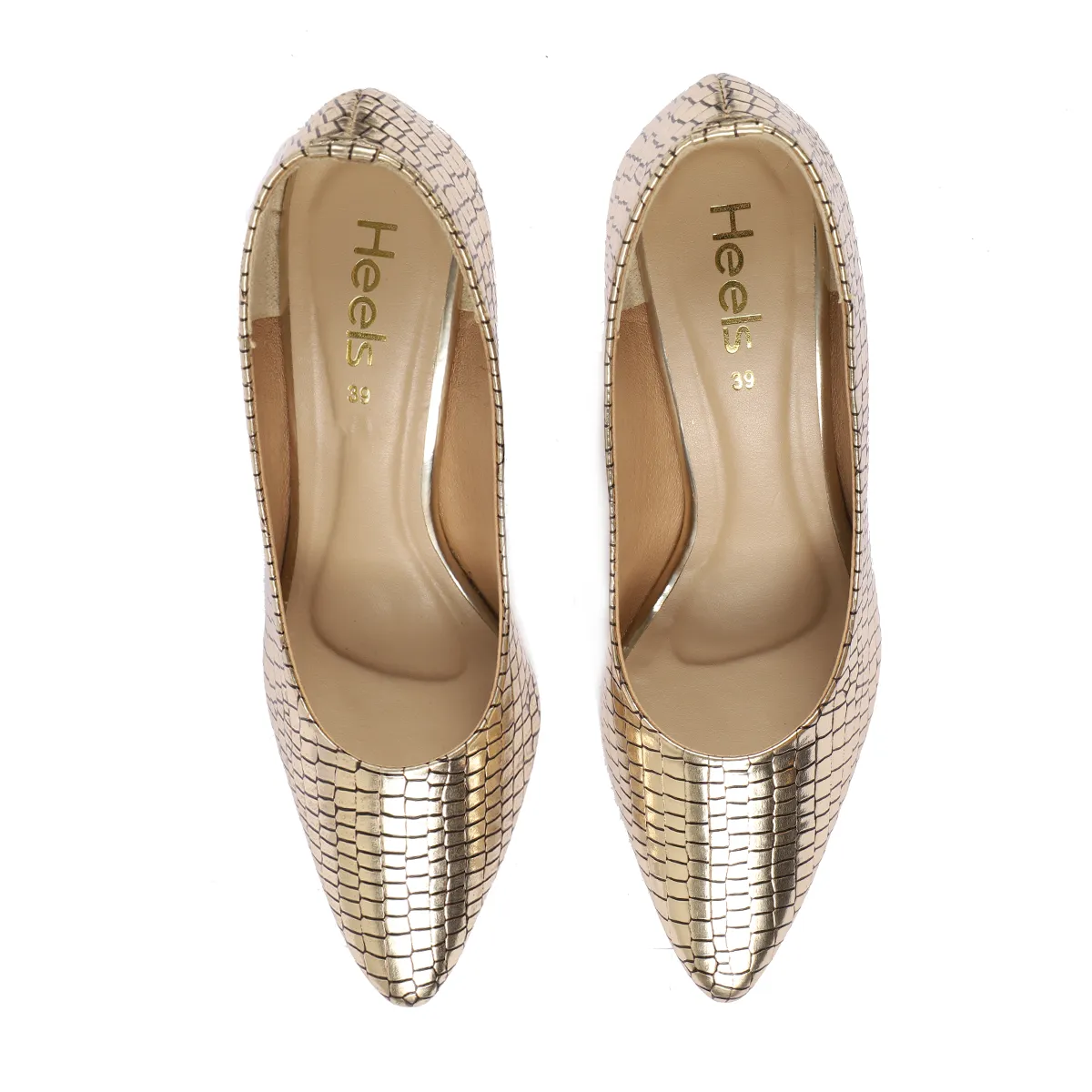 Golden Formal Court Shoes 085399