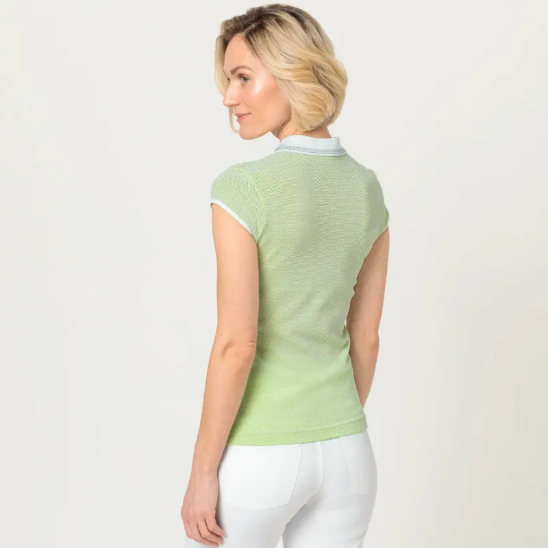 Golfino Mercedes Cap Sleeve Polo - Lime Green