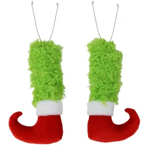 Green Furry Legs, Set of 2