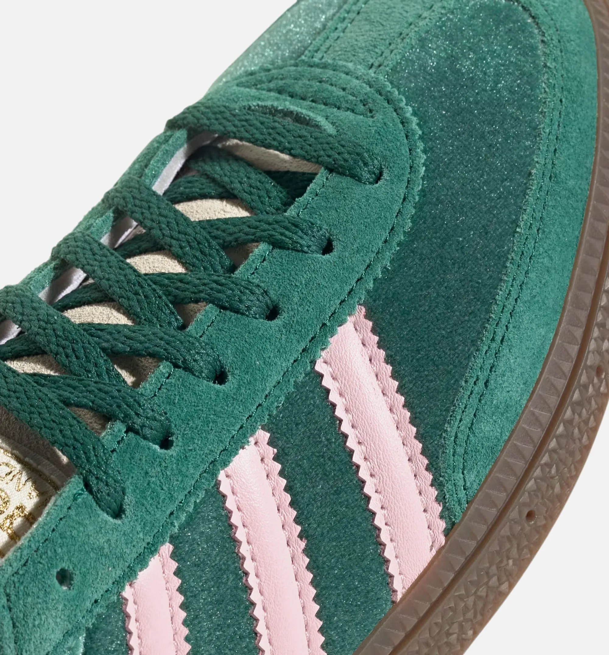 Handball Spezial Velvet Womens Lifestyle Shoe - Green/Pink