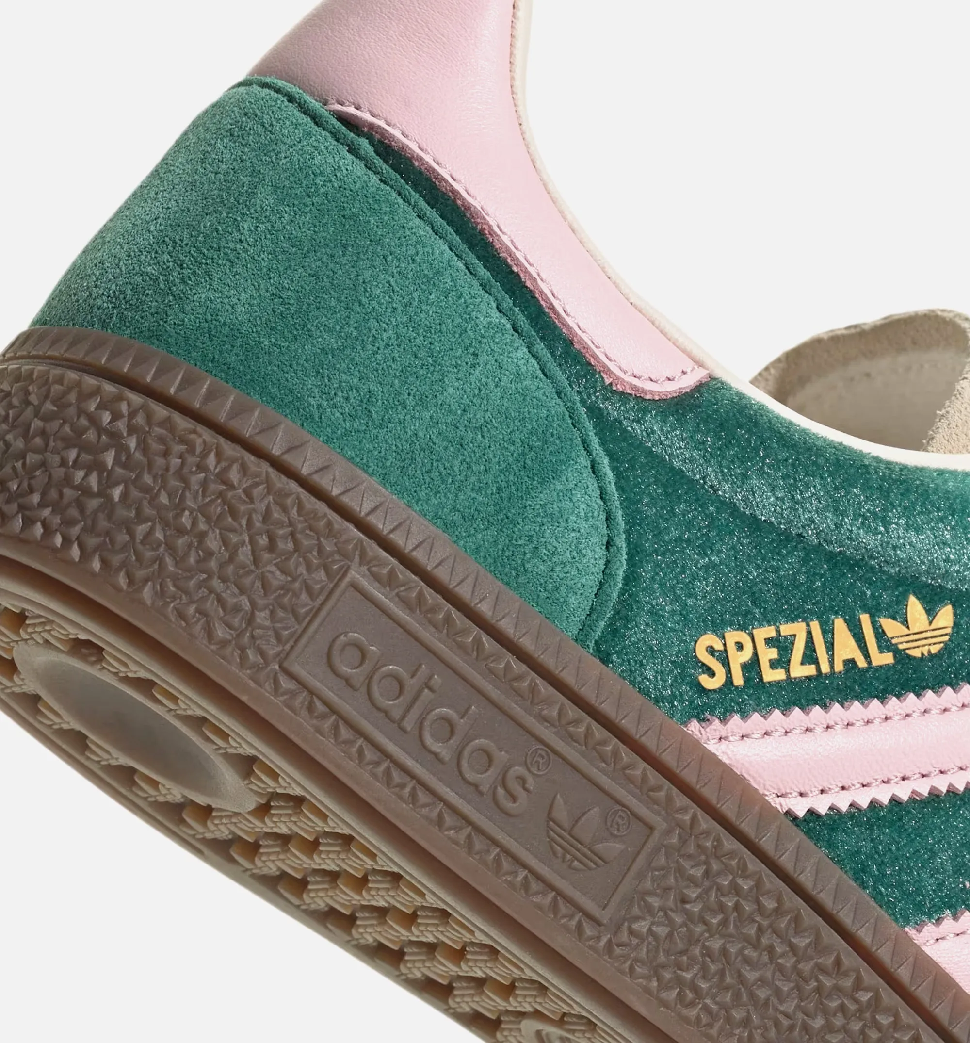 Handball Spezial Velvet Womens Lifestyle Shoe - Green/Pink