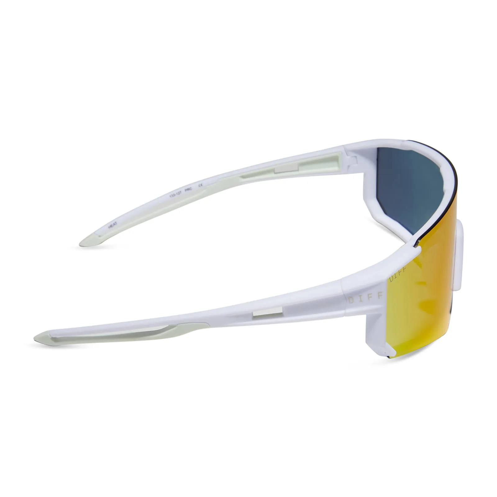 HEAT - MATTE WHITE   SUNSET MIRROR   POLARIZED SUNGLASSES