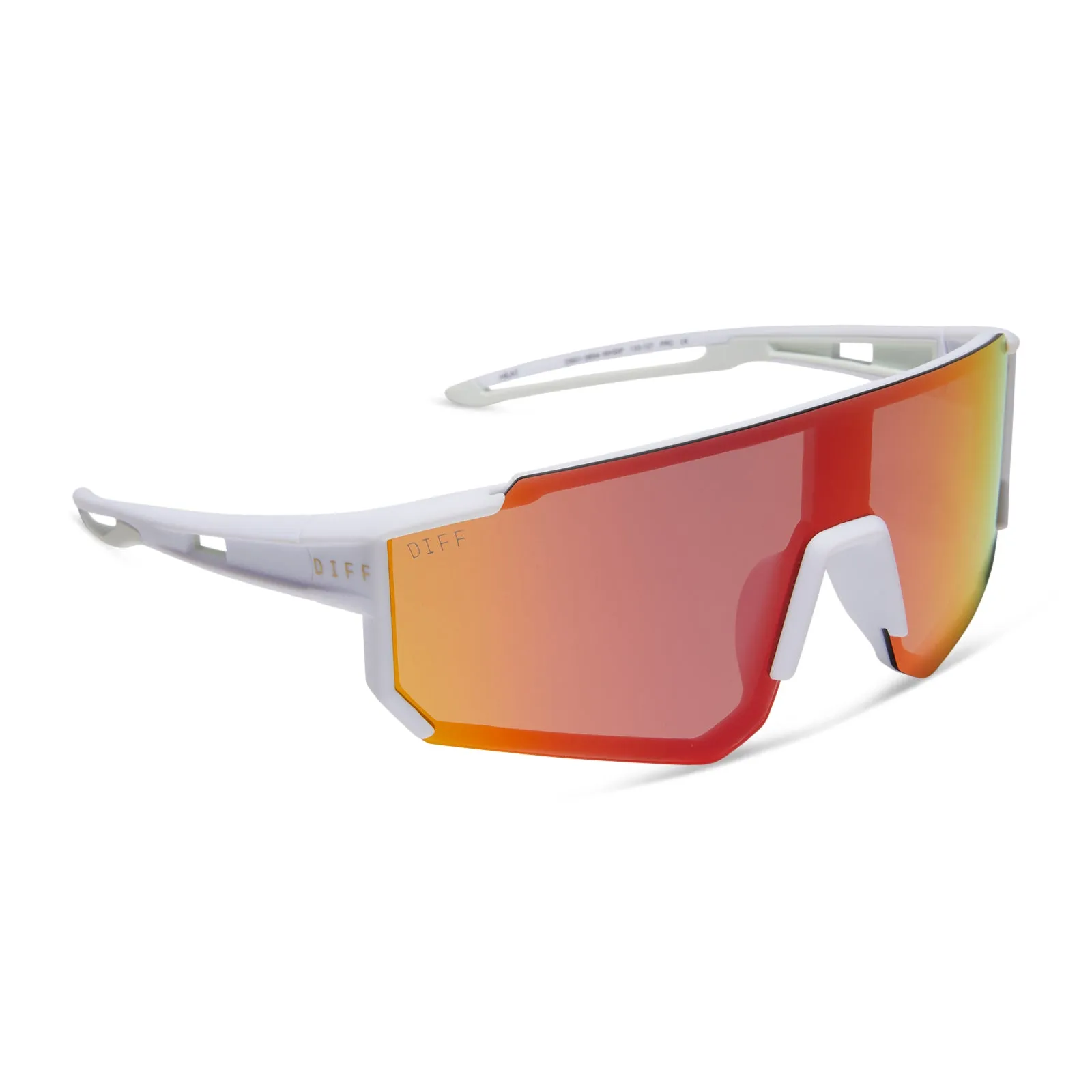 HEAT - MATTE WHITE   SUNSET MIRROR   POLARIZED SUNGLASSES