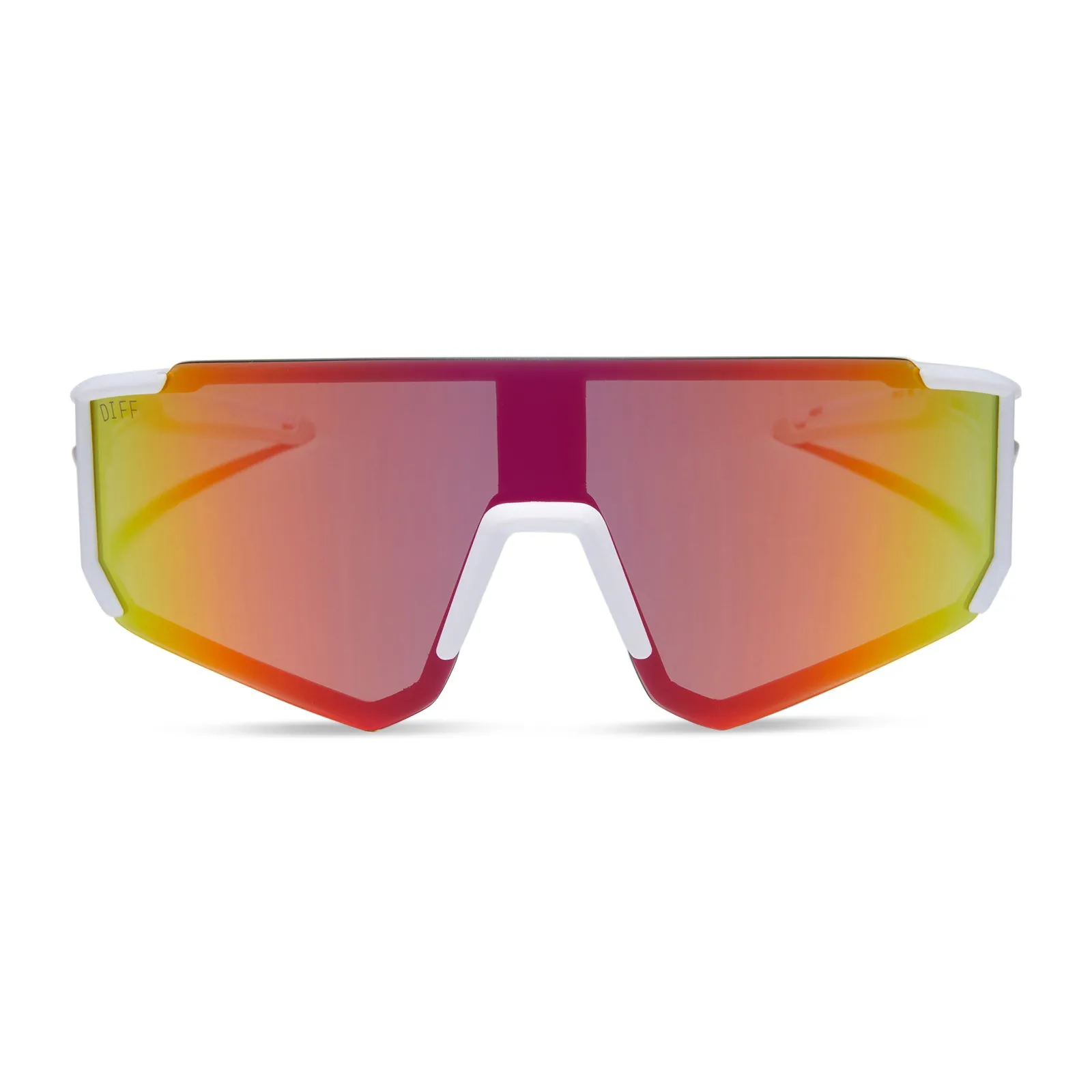 HEAT - MATTE WHITE   SUNSET MIRROR   POLARIZED SUNGLASSES