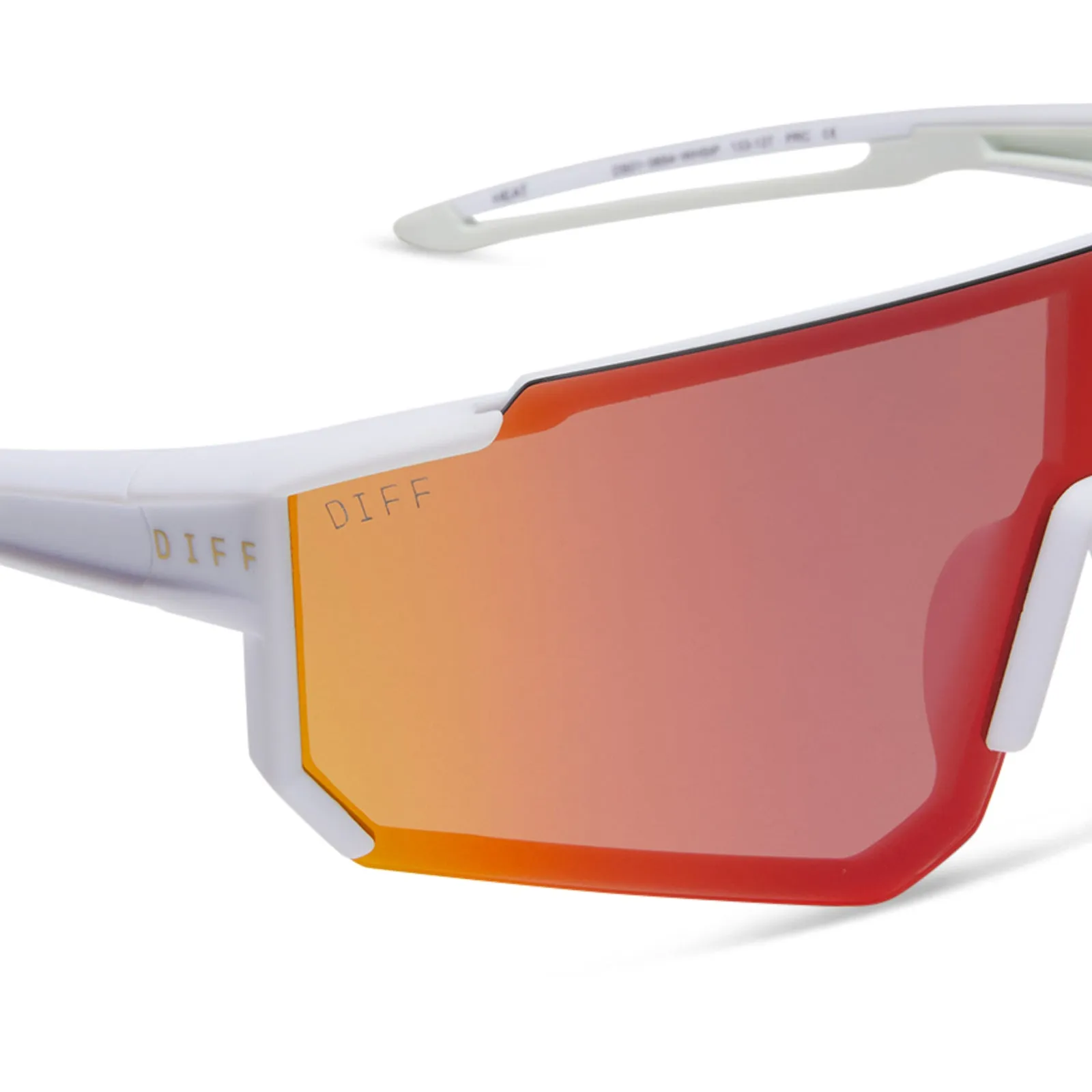 HEAT - MATTE WHITE   SUNSET MIRROR   POLARIZED SUNGLASSES