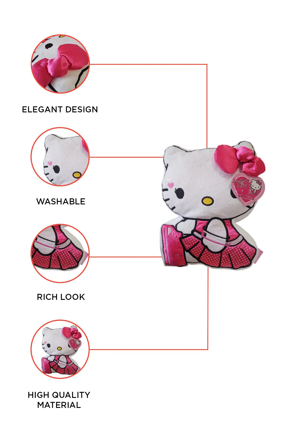 Hello Kitty Shaped Cushion