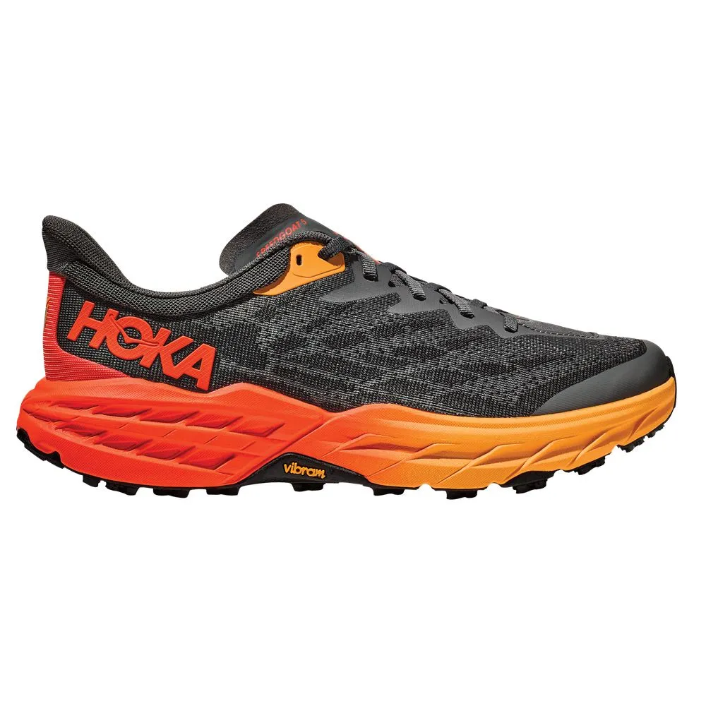 Hoka 1123157-CFLM Speedgoat 5 Trail Running Shoes for Men - Castlerock/Flame - 8M