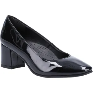 Hush Puppies Black Anna Patent Court Shoes