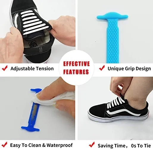 HYFAM No Tie Shoelaces for Adults