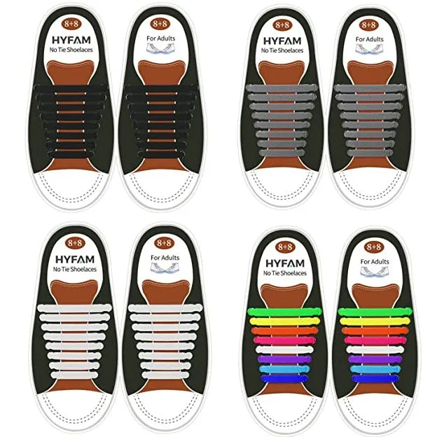 HYFAM No Tie Shoelaces for Adults