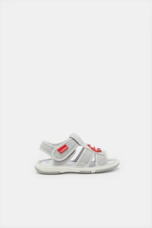 Infant Boys Grey Sounded Sole Sandals