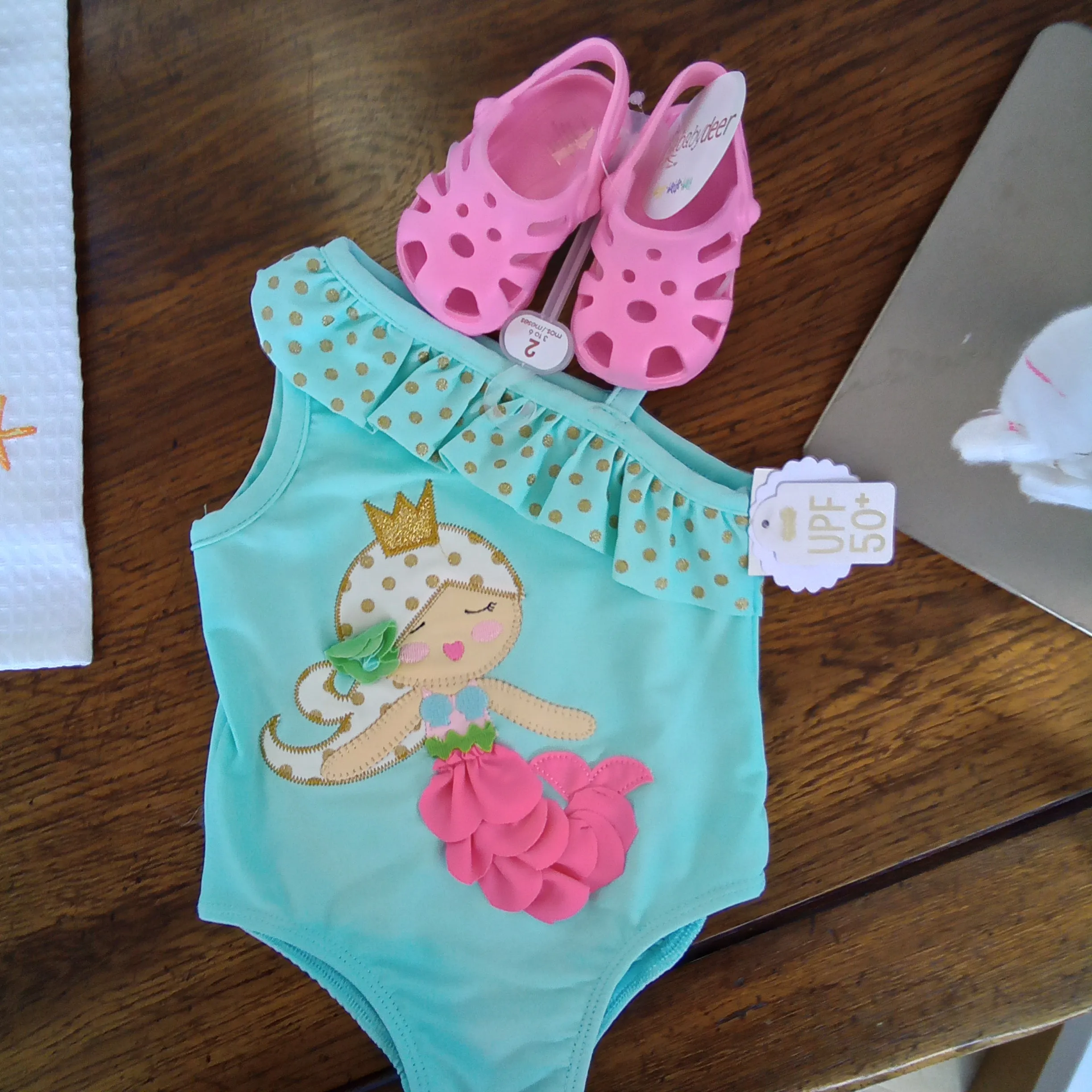 Infant UPF50  Mermaid Swimsuit | Mud Pie Swimwear