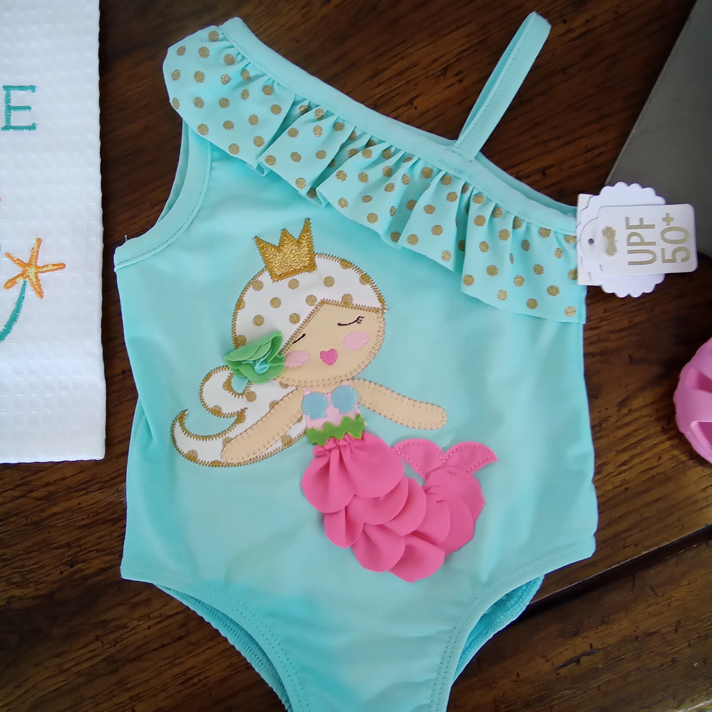 Infant UPF50  Mermaid Swimsuit | Mud Pie Swimwear