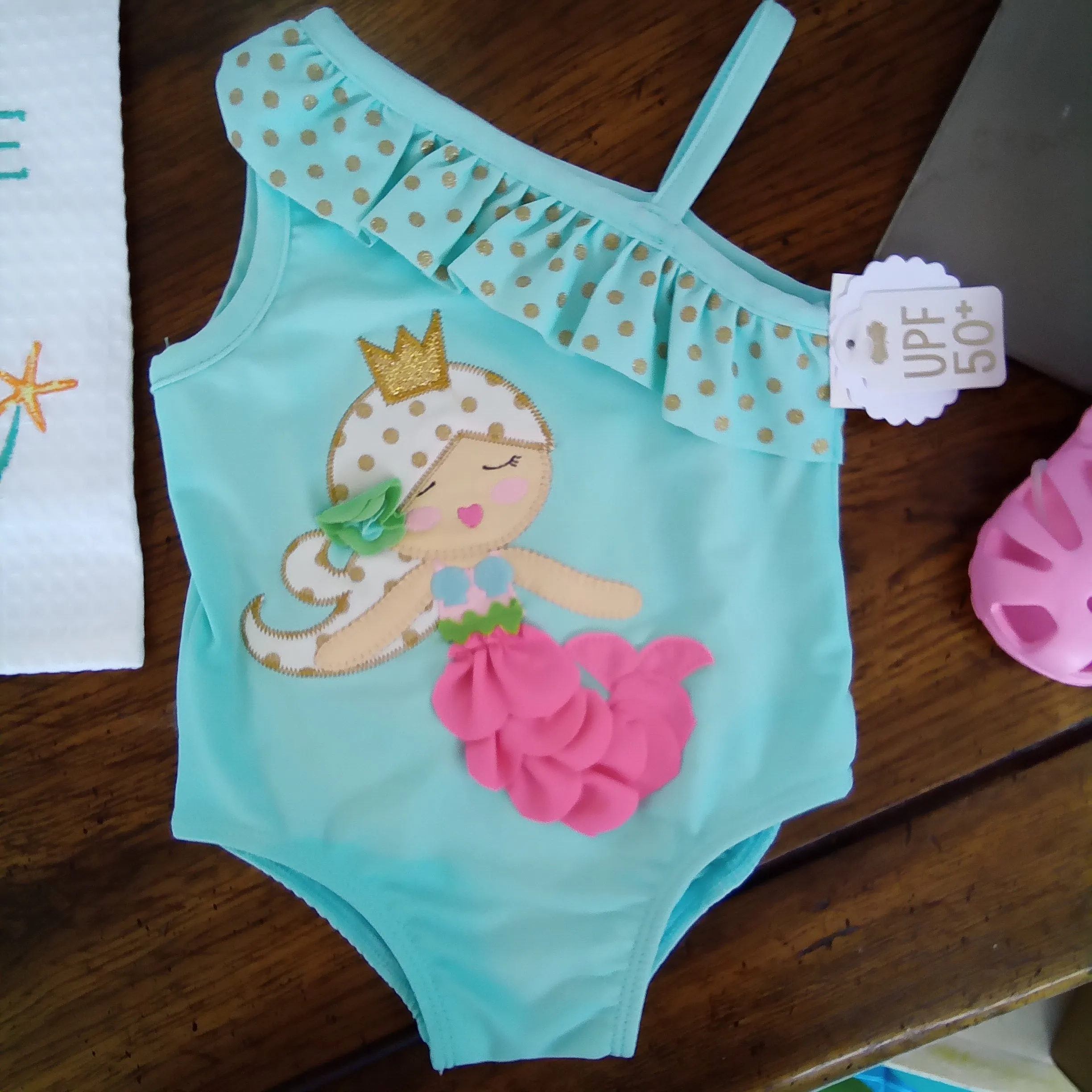 Infant UPF50  Mermaid Swimsuit | Mud Pie Swimwear