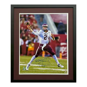 Johnny Manziel Signed Texas A&M Framed 16x20 Photo