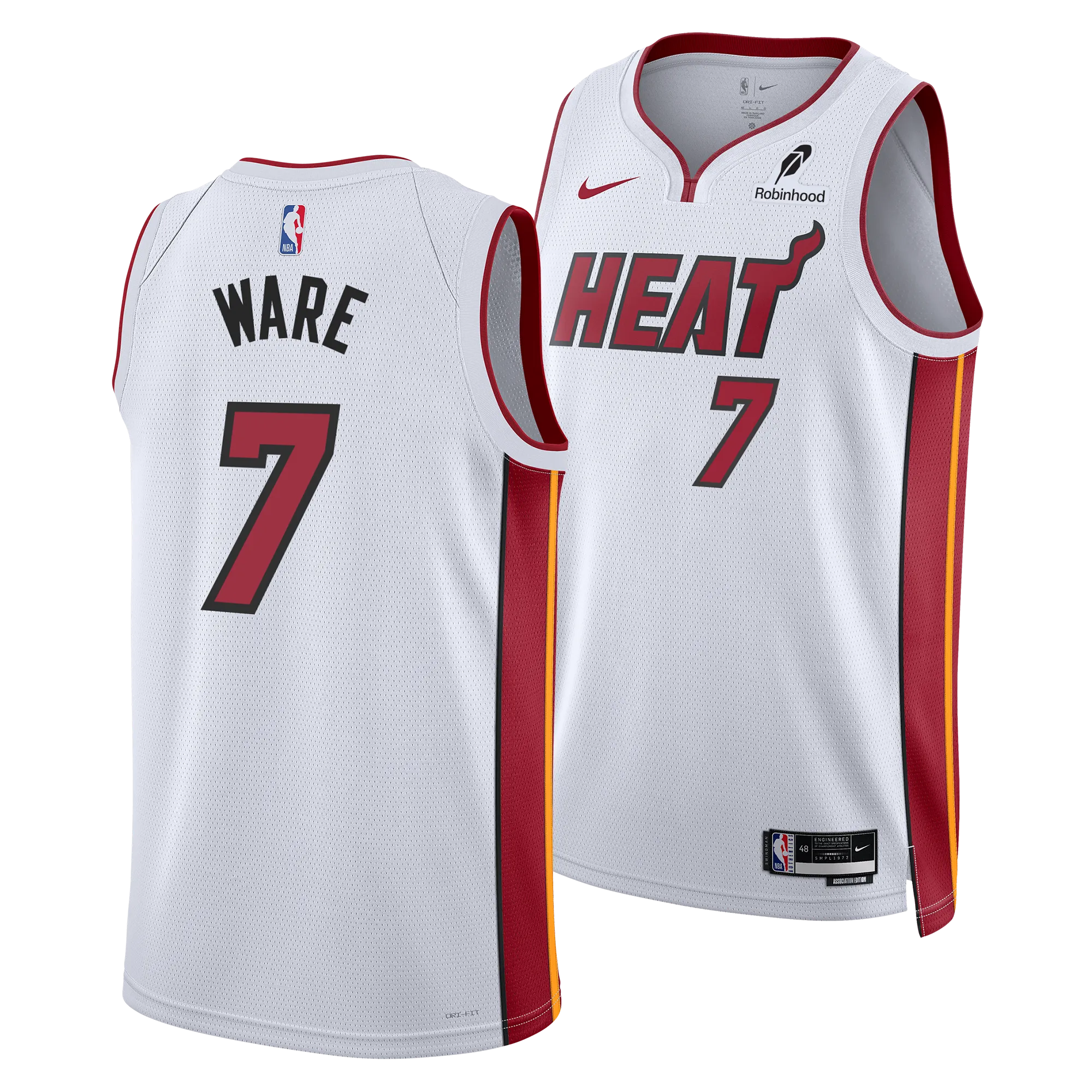 Kel'el Ware Nike Miami HEAT Association White Swingman Jersey