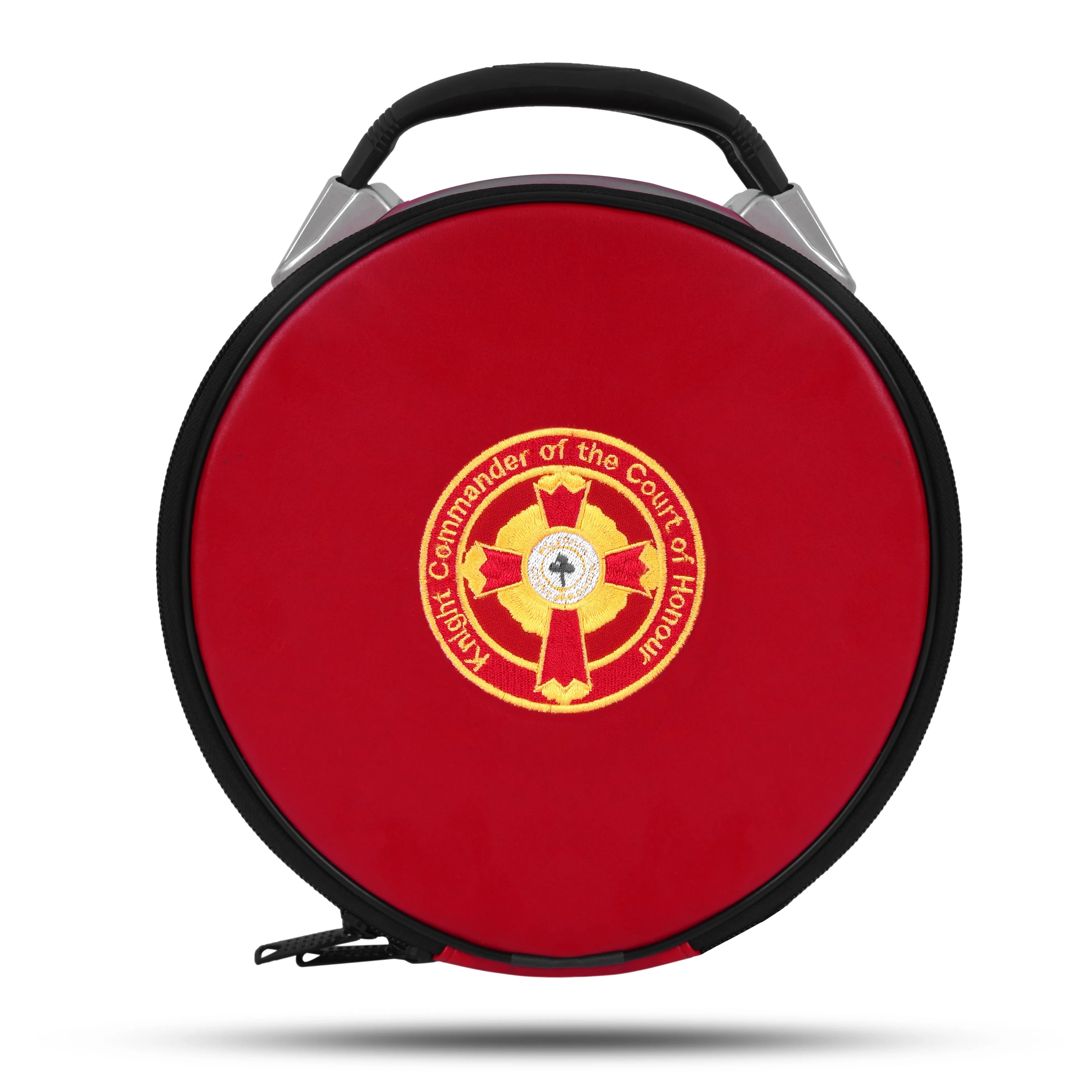 Knight Commander of the Court of Honour Scottish Rite Crown Cap Case - Red Imitation Leather