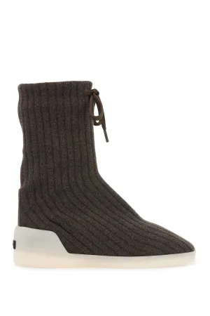 knit hi ankle boots FG24FW80 8015WOO BROWN