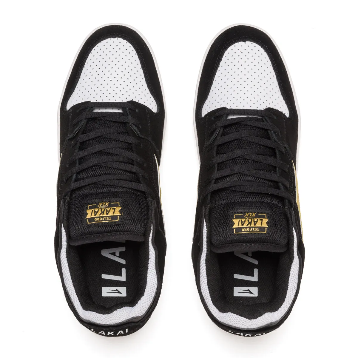 Lakai Shoes Telford Low - Black/Gold Suede