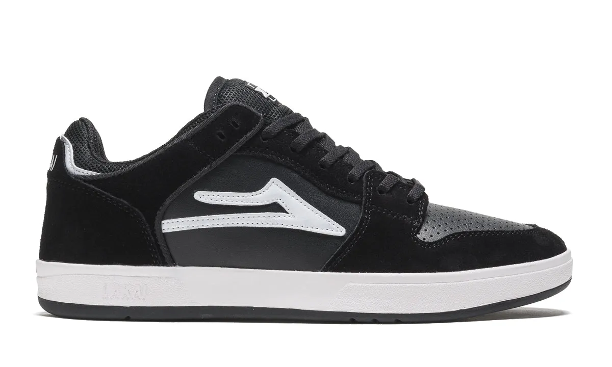 Lakai Telford Low Skateboard Shoe - Black/White