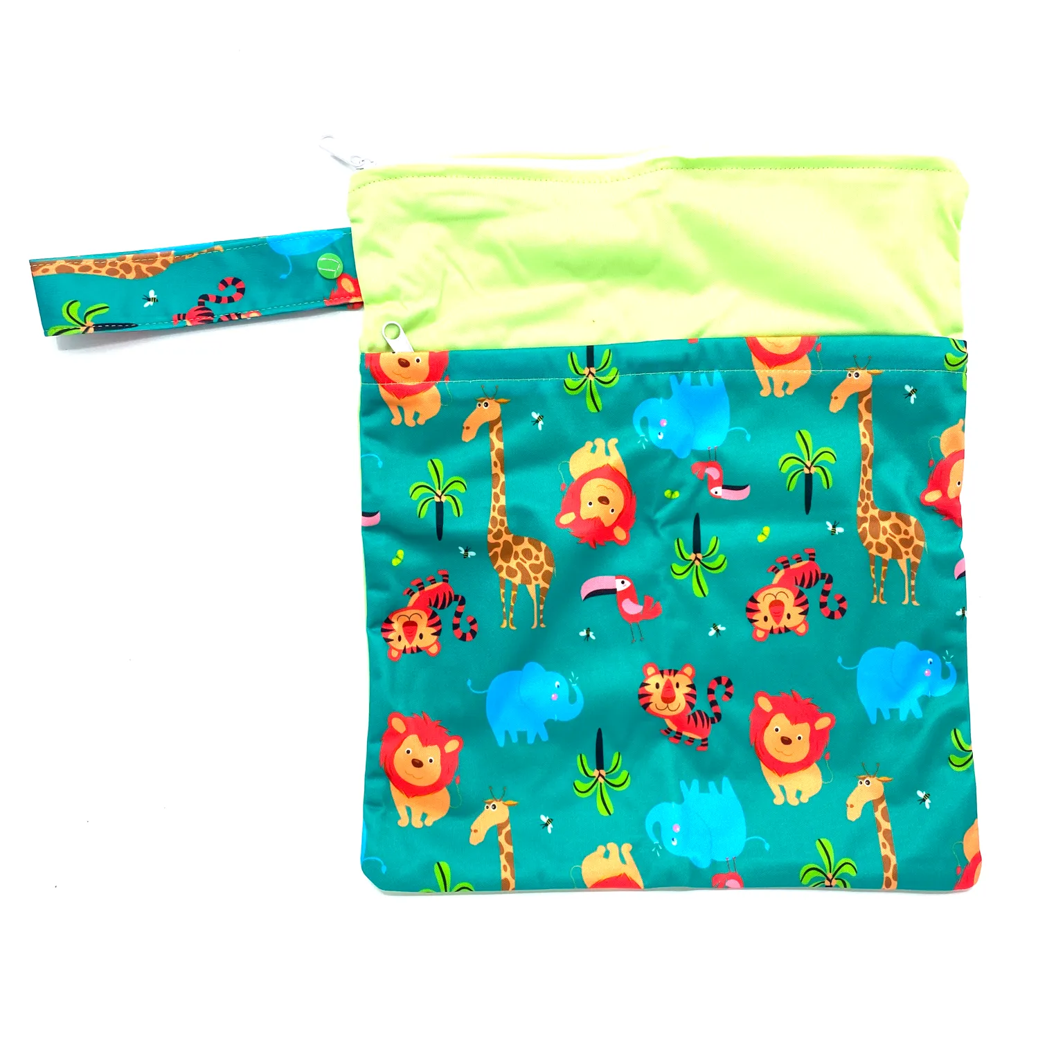 Large Wetbag (Strip) - Green Safari