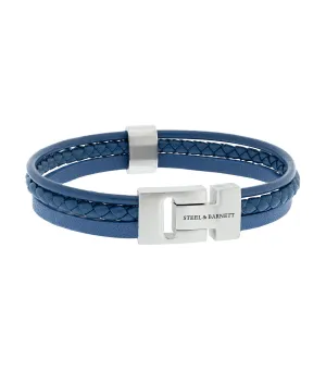 Leather Bracelet Casual Cole Jeans Blue