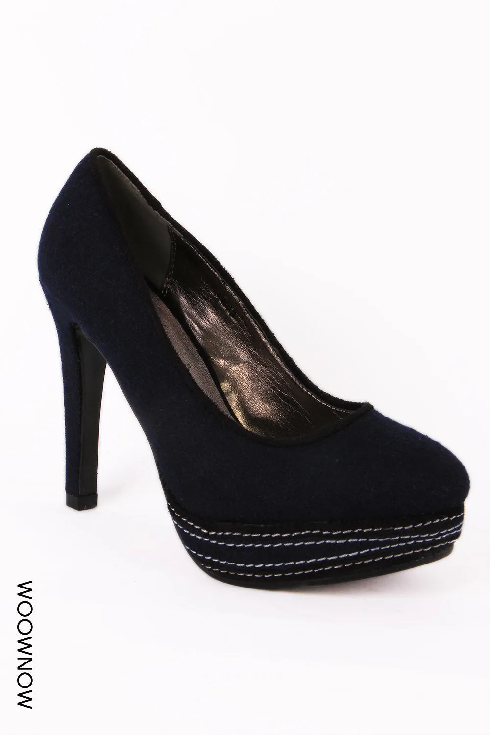 Madison Smart Felt Heeled Court Shoes