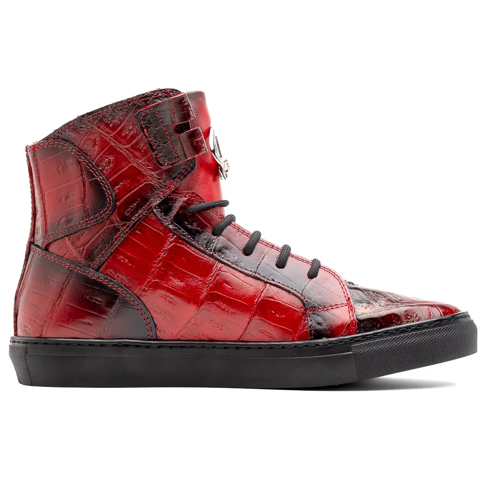 Mauri 6129/1 Baby Croc/ Nappa Red Dirty Black/ Red