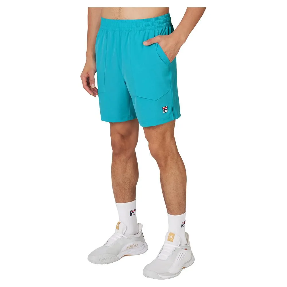 Men`s 7 Inch Woven Tennis Court Short Scuba Blue