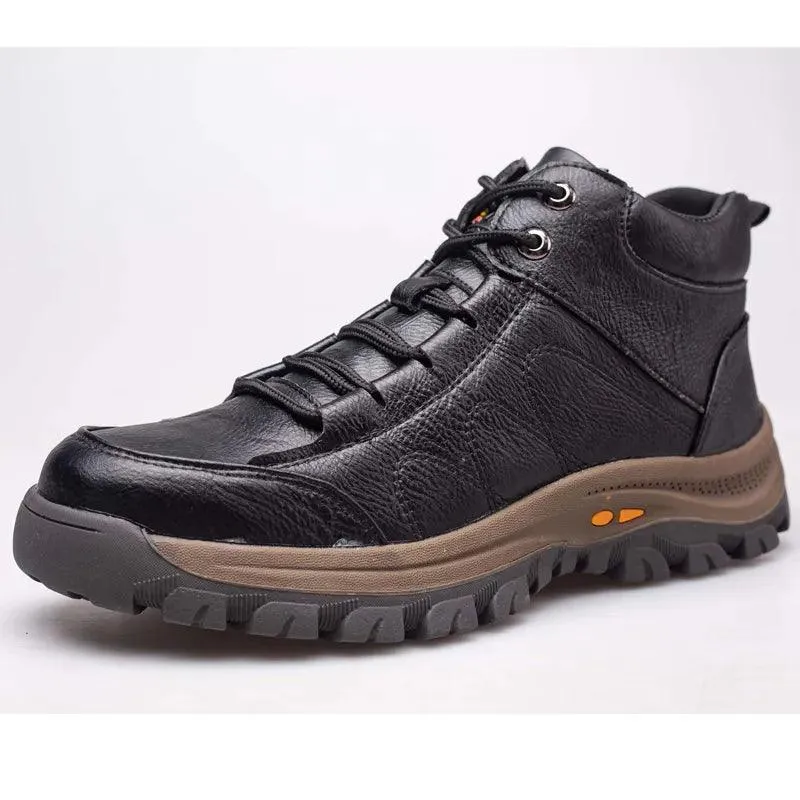 Men's Casual Leather Safety Work Boots - CS2563 Shoes