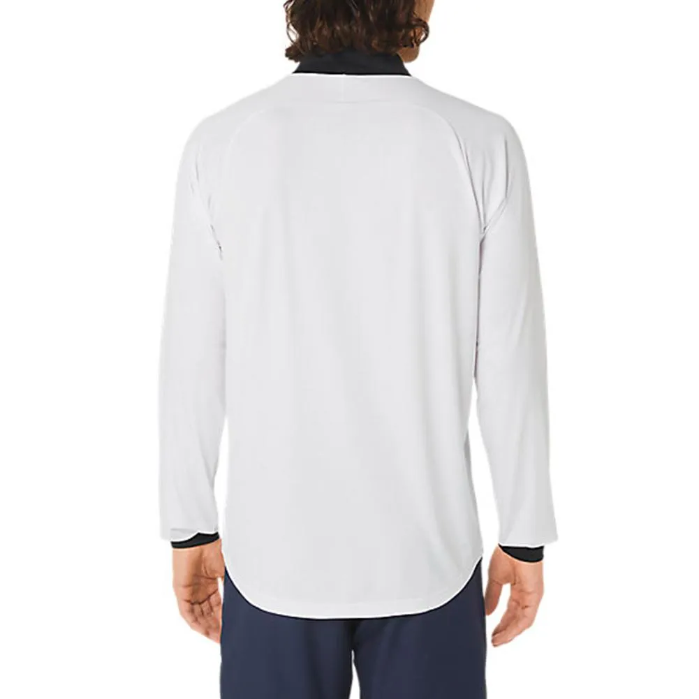 Men's Court Long Sleeve 1/2 Zip Tennis Top Brilliant White