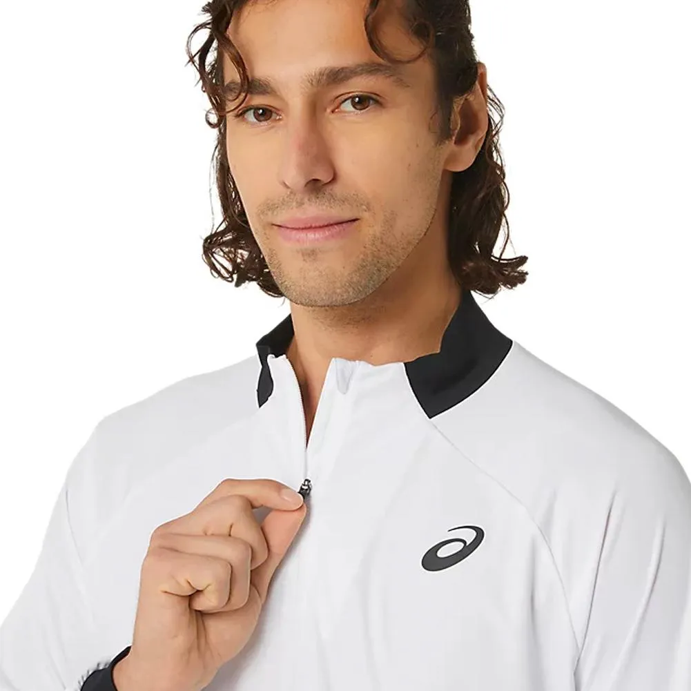 Men's Court Long Sleeve 1/2 Zip Tennis Top Brilliant White