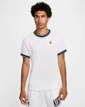 Mens Nike Court Heritage Tennis Short Sleeve Top